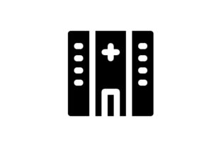Hospital Glyph Icon: A Designer's Embroidery Review