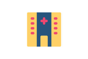 The Hospital Flat Icon as a Workhorse Embroidery Design